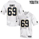 Notre Dame Fighting Irish Youth Aaron Banks #69 White Under Armour Authentic Stitched College NCAA Football Jersey NZA5899SL